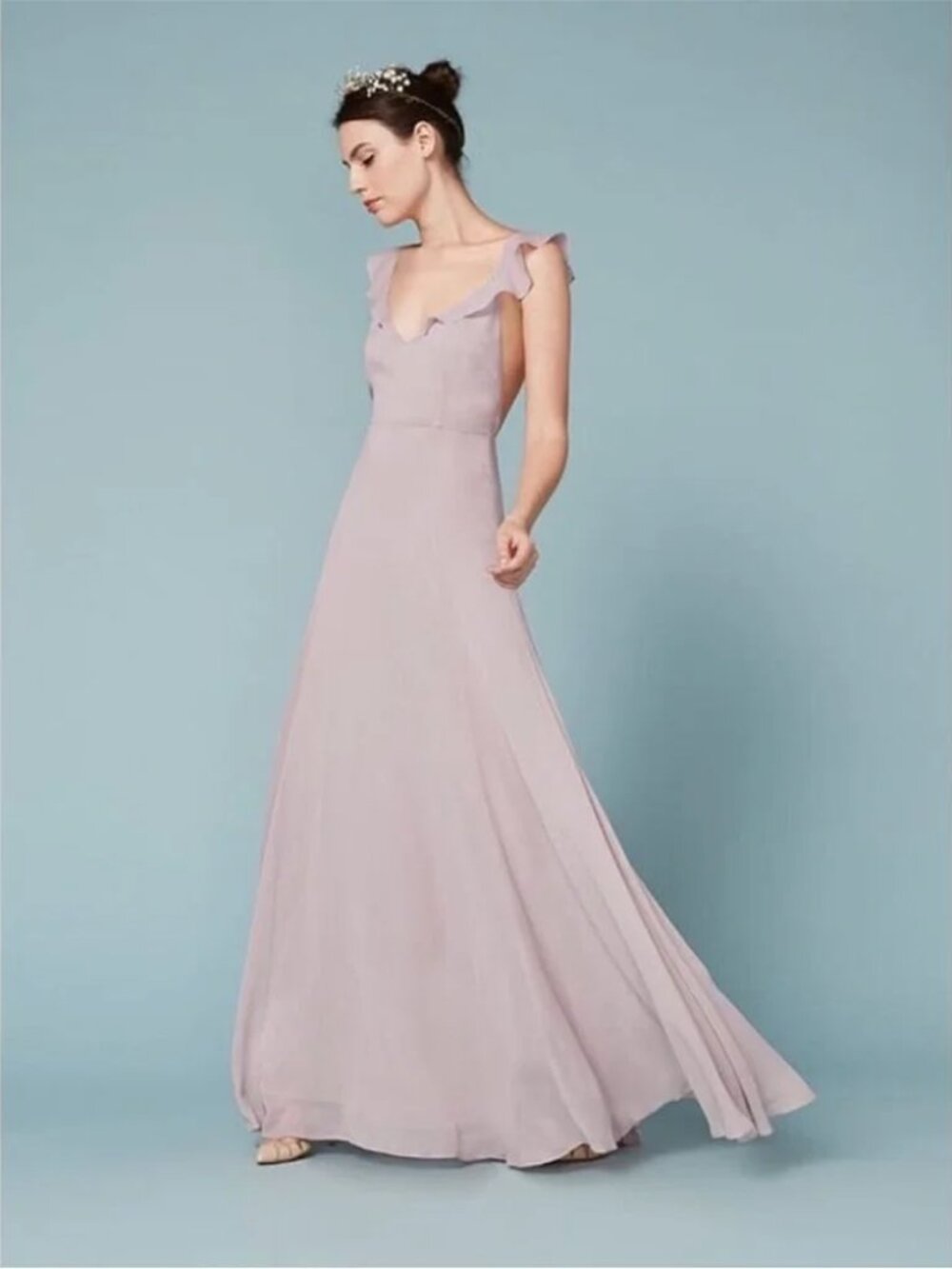 NWOT Reformation 'Isabella' Dress, Lilac Water Lilly, Size 4